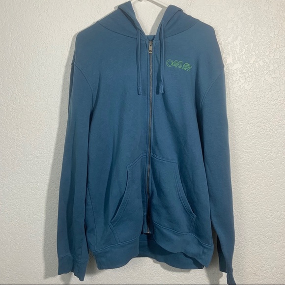 Oakley Other - Oakley Blue Zip Hoodie with Frog XL